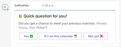 CoffeePals reminders
