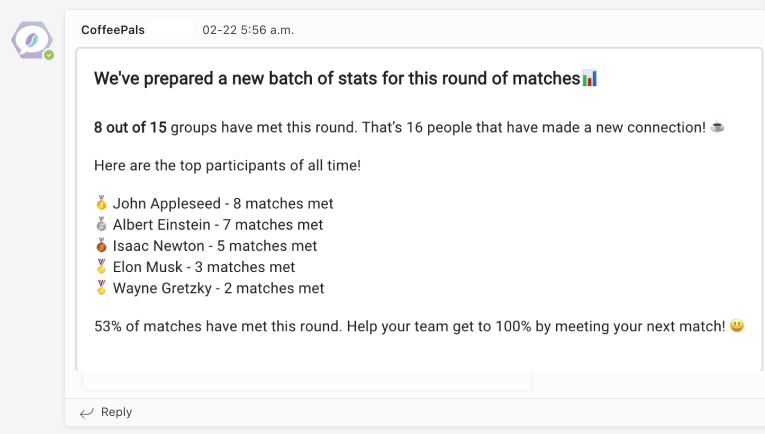 team match summary