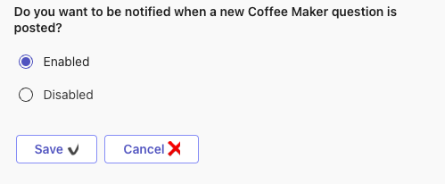 Coffee Maker notifications